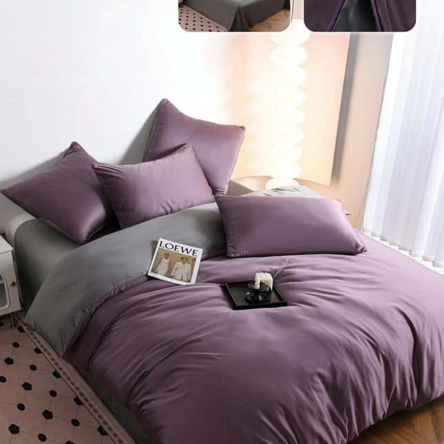 Lenjerie de Pat din Mătase 6 Piese Premium, 200x230 cm, Cod: MTJ13