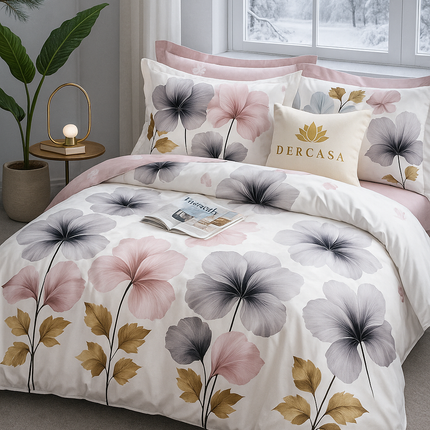 Lenjerie de Pat 6 Piese din Finet Moale cu Elastic, Cod: LNA32