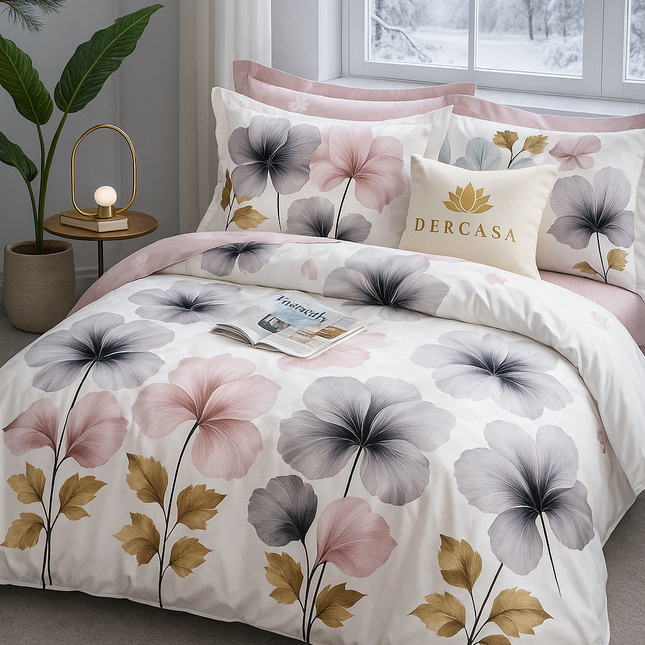 Lenjerie de Pat 6 Piese din Finet Moale cu Elastic, Cod: LNA32