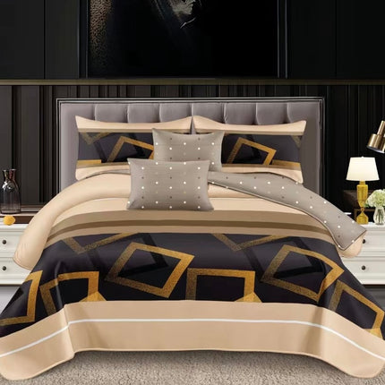Lenjerie de Pat din Bumbac Satinat – 4 Piese | Confort și Eleganță |, Cod: TRY49