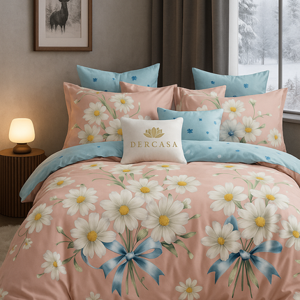 Lenjerie de Pat 6 Piese din Finet Moale cu Elastic, Cod: LNA19