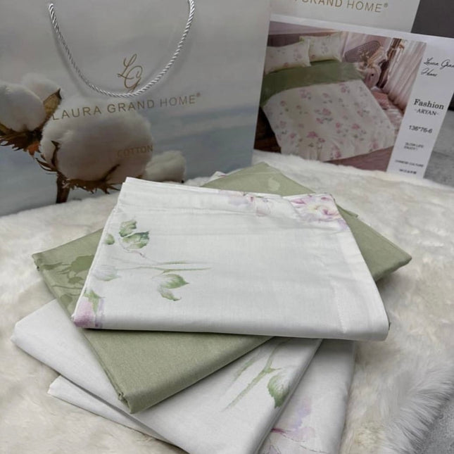 Set Lenjerie Premium Bumbac 100% – Pat Dublu, Cod: 133*76-6