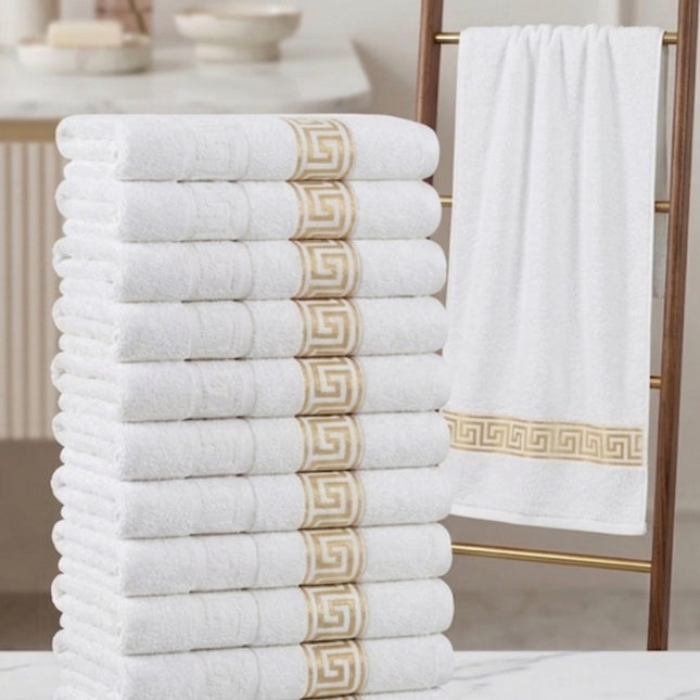 Set Prosoape Premium albe– 12 bucăți | 50x90 cm, Cod: PPGB3