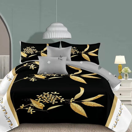 Lenjerie de Pat din Bumbac Satinat – 4 Piese | Confort și Eleganță |, Cod: TRY48