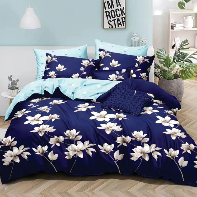 Lenjerie de Pat din Bumbac Satinat – 4 Piese | Confort și Eleganță |, Cod: TRY53