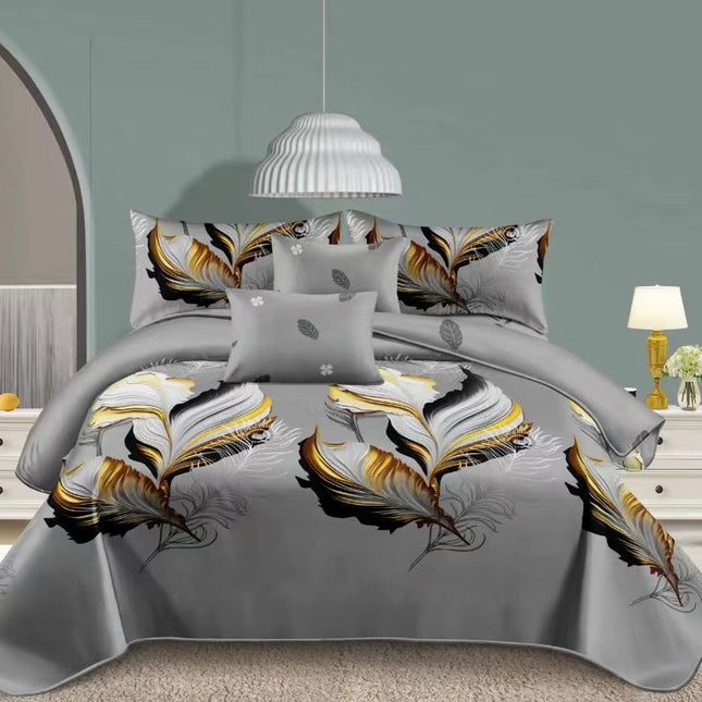 Lenjerie de Pat din Bumbac Satinat – 4 Piese | Confort și Eleganță |, Cod: TRY46