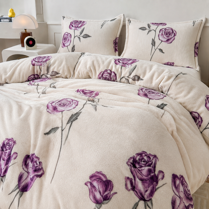 Lenjerie de pat Cocolino Premium – Set 4 piese | Moale și pufoasă, husă cu elastic, Cod: SCM13