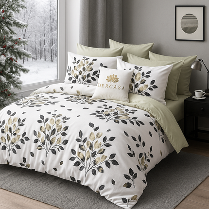 Lenjerie de Pat 6 Piese din Finet Moale cu Elastic, Cod: LNA64