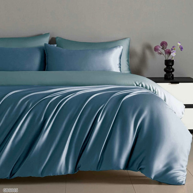 Lenjerie Luxury din Satin, 4 piese, cearșaf cu elastic, Cod: SLX5