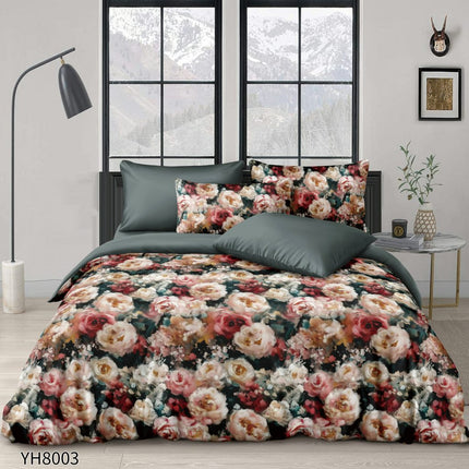 Lenjerie Luxury din Satin, 4 piese, cearșaf cu elastic, Cod: SLX23