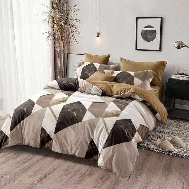 Lenjerie de Pat 6 Piese din Finet Moale cu Elastic, Cod: LNA200