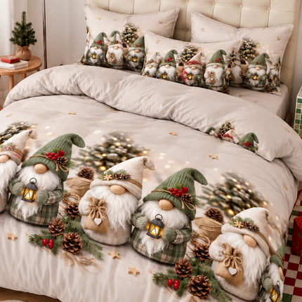 Lenjerie de Pat Premium Crăciun, 6 Piese – Colecția Christmas Magic, Cod: XMS9
