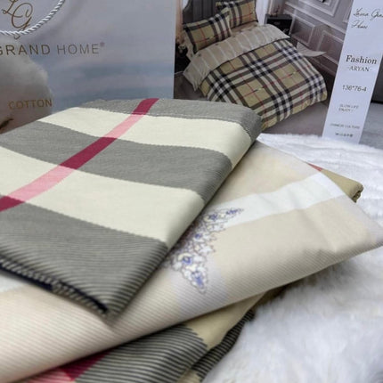 Set Lenjerie Premium Bumbac 100% – Pat Dublu, Cod: 133*76-4