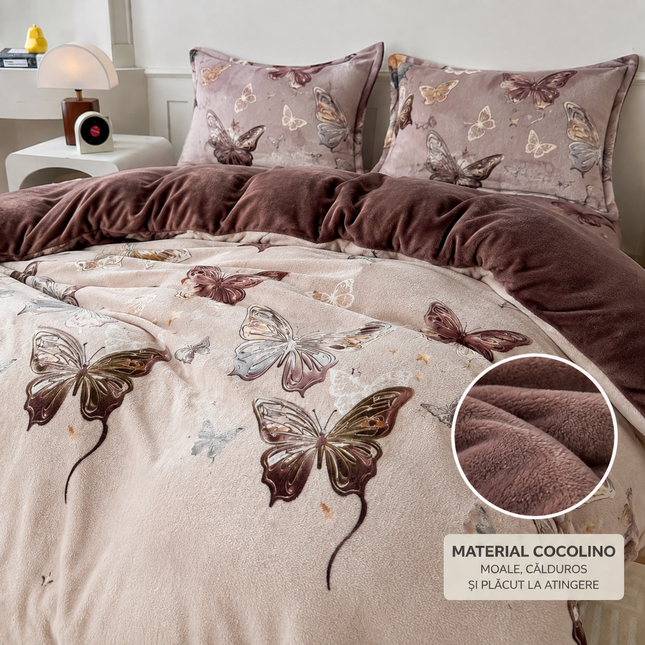 Lenjerie de pat Cocolino Premium – Set 4 piese | Moale și pufoasă, husă cu elastic, Cod: SCM9