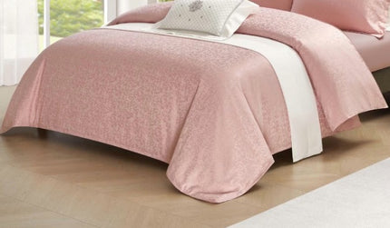 Set lenjerie de Lux jacquard, 4 piese, pat 2 persoane, cearșaf cu elastic Cod: JQC7