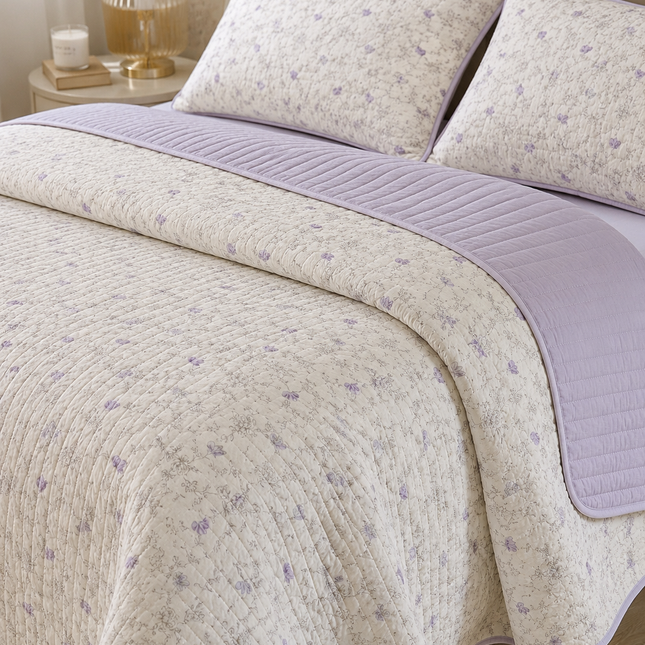 Cuvertură Matlasată +2 fețe de pernă Premium Soft Touch, dublă, 230×240 cm, Cod: CSTK1