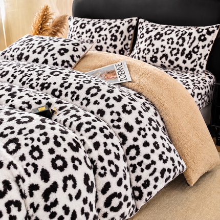 Lenjerie de Pat Cocolino cu Blăniță Sherpa – Set 4 Piese, cod: SHPA39
