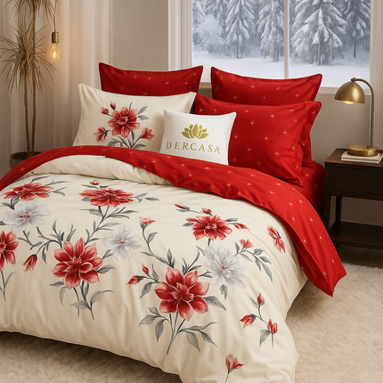 Lenjerie de Pat 6 Piese din Finet Moale cu Elastic, Cod: LNA63