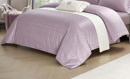 Set lenjerie de Lux jacquard, 4 piese, pat 2 persoane, cearșaf cu elastic Cod: JQC3