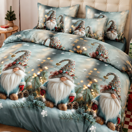 Lenjerie de Pat Premium Crăciun, 6 Piese – Colecția Christmas Magic, Cod: XMS7