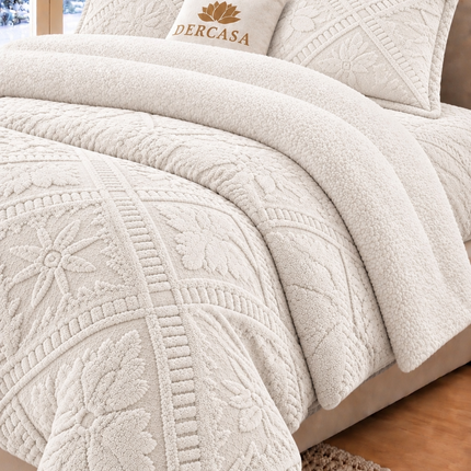 Lenjerie de Pat Cocolino cu Blăniță Sherpa – Set 4 Piese, cod: BPA61