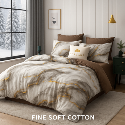 Lenjerie de Pat 6 Piese din Finet Moale cu Elastic, Cod: LNA37