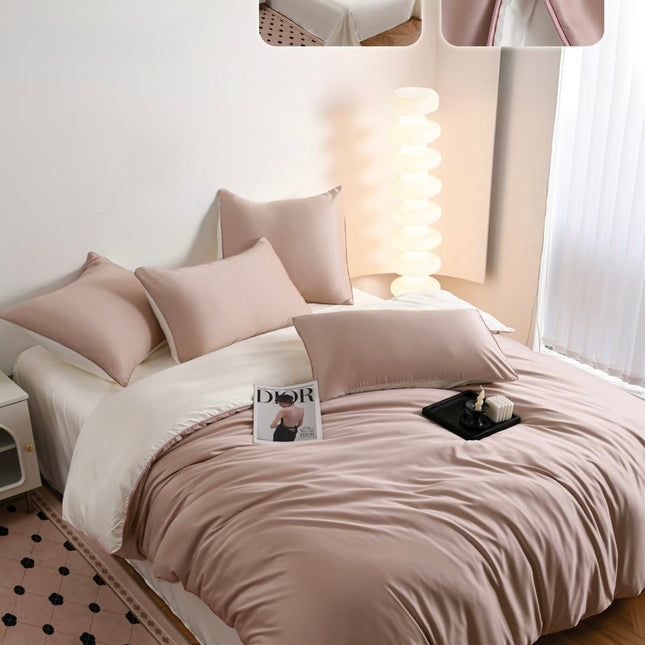 Lenjerie de Pat din Mătase 6 Piese Premium, 200x230 cm, Cod: MTJ12