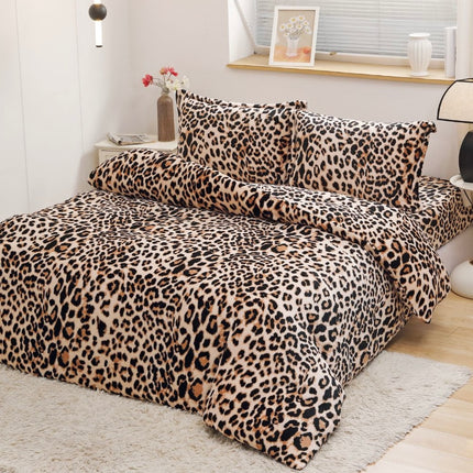 Lenjerie de Pat Cocolino 4 Piese – husă de pat cu elastic, Pufoasă și Călduroasă, Cod: CO4-13