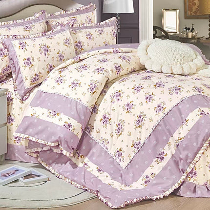 Lenjerie DELUXE din Bumbac Soft Touch cu volănașe Cod: FB56