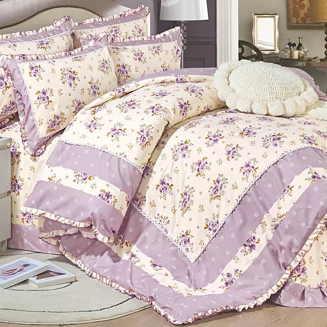 Lenjerie DELUXE din Bumbac Soft Touch cu volănașe Cod: FB56