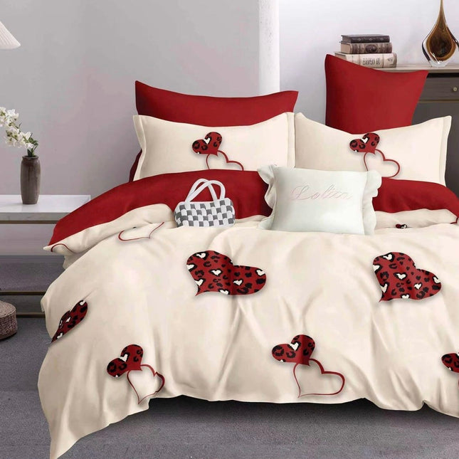 LENJERIE BUMBAC FINET DELUXE, 6 PIESE, pat dublu, COD: FYE91