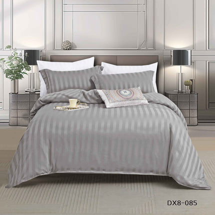 Lenjerie de Lux din Damasc finetat cu 4 piese, 1 persoana, cearșaf cu elastic, Cod: DAC5