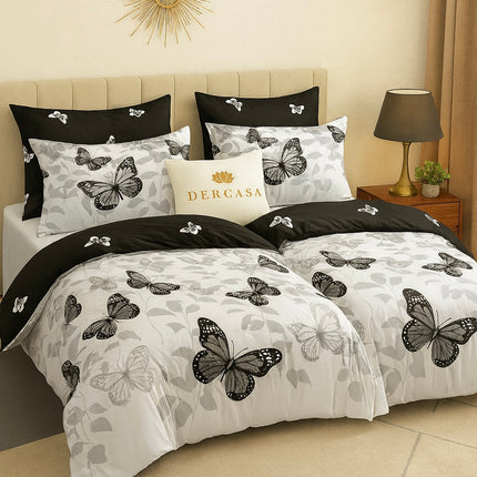 Set lenjerie pat – bumbac satinat, 7 piese, 2 huse pilotă, Cod: 7PS9