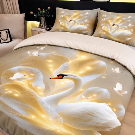 Pachet Promoțional: Lenjerie Premium 5D + Pătură Cocolino Sherpa 200×230 cm, Cod: PMS5