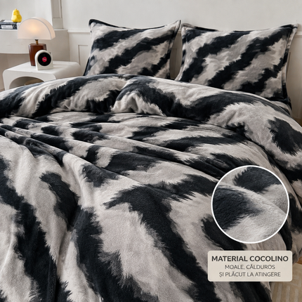 Lenjerie de pat Cocolino Premium – Set 4 piese | Moale și pufoasă, husă cu elastic, Cod: SCM6