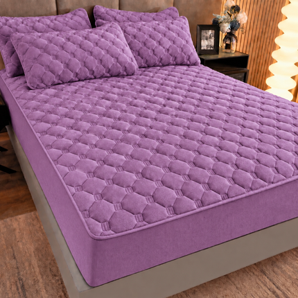 Husă / Topper saltea cu elastic, crem deschis, 160x200 cm Cod: TPW9