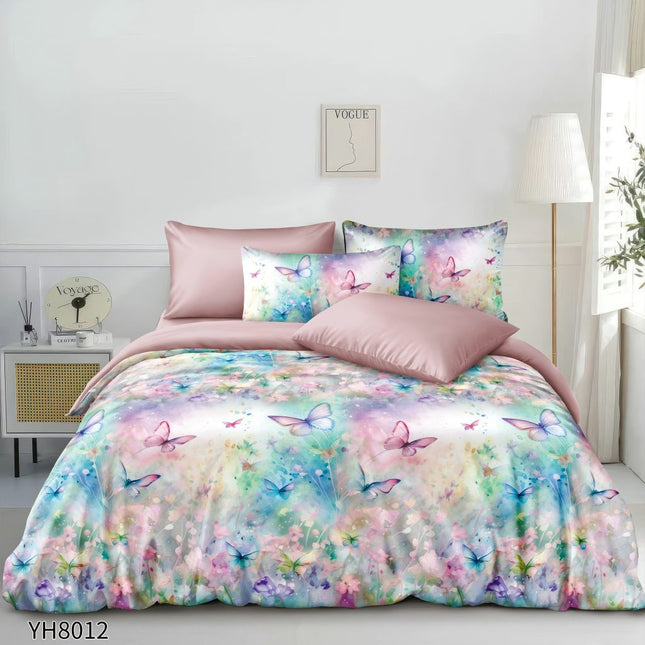 Lenjerie Luxury din Satin, 4 piese, cearșaf cu elastic, Cod: SLX32