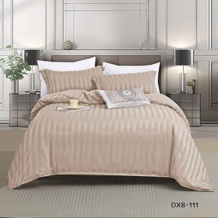 Lenjerie de Lux din Damasc finetat cu 4 piese, 1 persoana, cearșaf cu elastic, Cod: DAC4