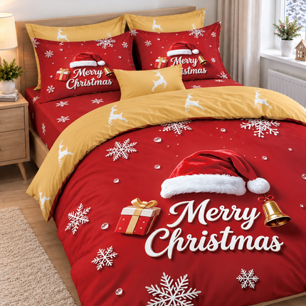 Lenjerie de Pat Festivă – Set 6 Piese, bumbac finet, 200x230 cm, Cod: CHXM3