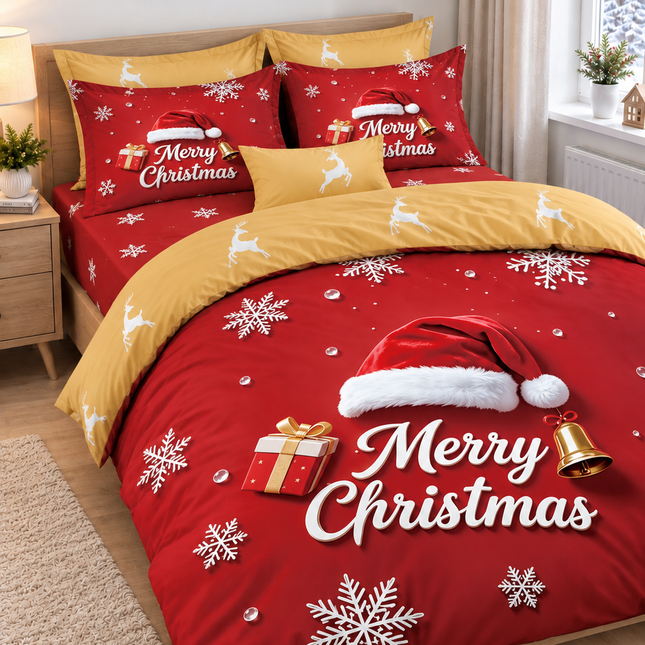 Lenjerie de Pat Festivă – Set 6 Piese, bumbac finet, 200x230 cm, Cod: CHXM3
