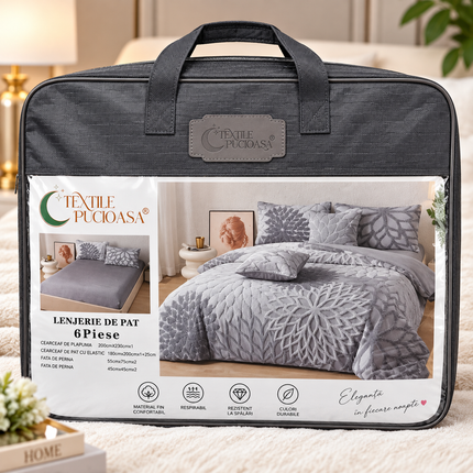 Lenjerie de pat Premium Cocolino & Catifea – Set 6 piese, Cod: PTY4
