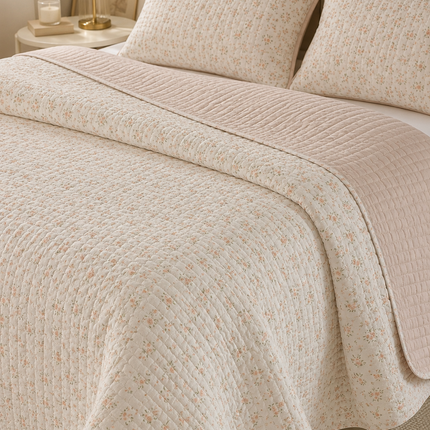 Cuvertură Matlasată +2 fețe de pernă Premium Soft Touch, dublă, 230×240 cm, Cod: CSTK2