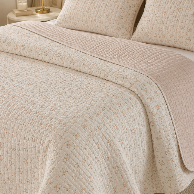Cuvertură Matlasată +2 fețe de pernă Premium Soft Touch, dublă, 230×240 cm, Cod: CSTK2