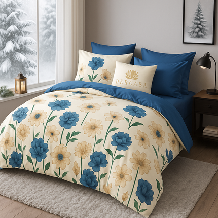 Lenjerie de Pat 6 Piese din Finet Moale cu Elastic, Cod: LNA65