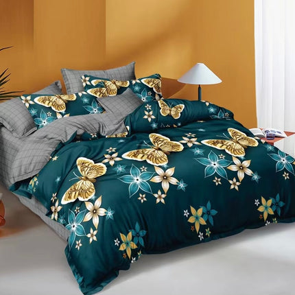 Lenjerie de Pat din Bumbac Satinat – 4 Piese | Confort și Eleganță |, Cod: TRY36