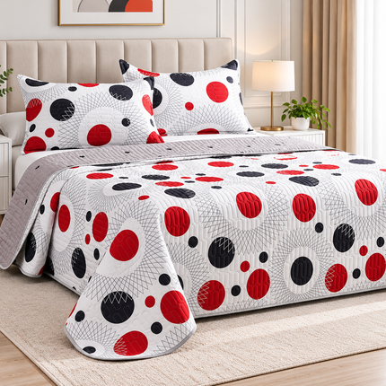Cuvertură Pat Matrimonial, 3 Piese, 230x250 cm, Design Modern, Cod: PTC1