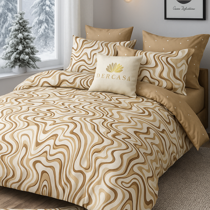 Lenjerie de Pat 6 Piese din Finet Moale cu Elastic, Cod: LNA89