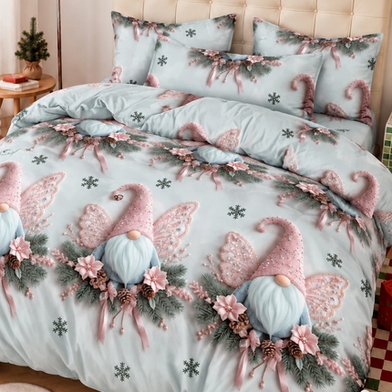 Lenjerie de Pat Premium Crăciun, 6 Piese – Colecția Christmas Magic, Cod: XMS8