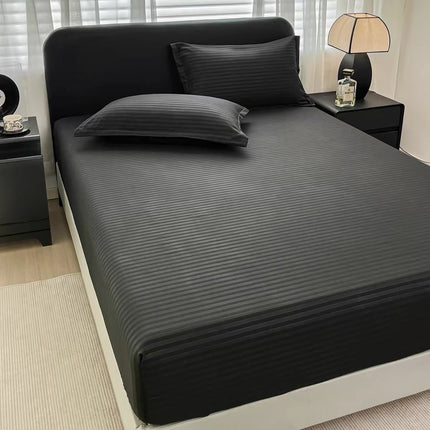 Husă de pat cu elastic tip Damasc + 2 Fețe de Pernă, 140x200 cm, Cod: DRM505