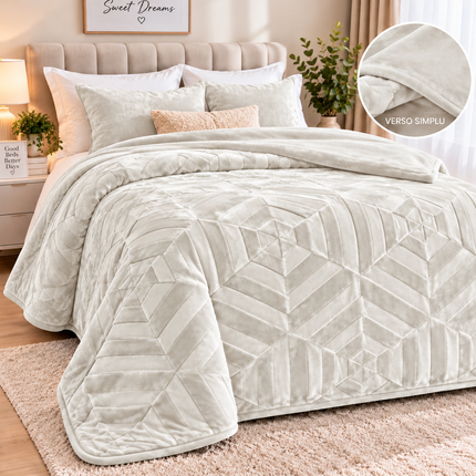 Pătură Groasă Premium Egipt 220x240 cm – tip Catifea Plușată, Cod: EGP5